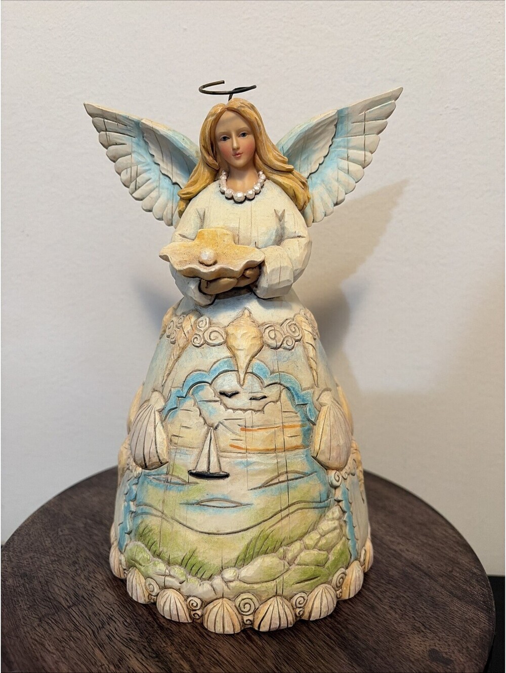 JIM SHORE HEARTWOOD CREEK 2003 SAFEKEEPER OF THE SEAS AND SEASHORE 9" ANGEL